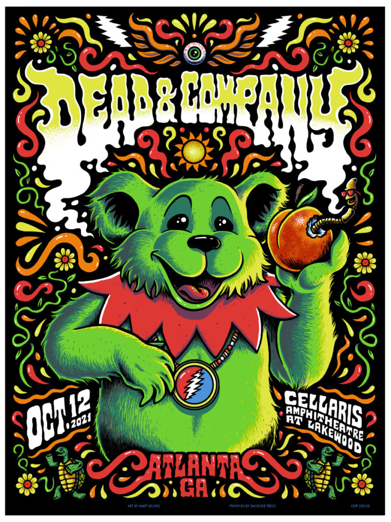 Dead & Company Atlanta 2021 poster Scraped Knee